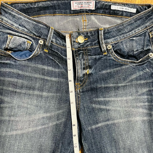 Guess Mid-rise Cropped Jeans, Medium Wash, US Size 26 - Picture 11 of 12